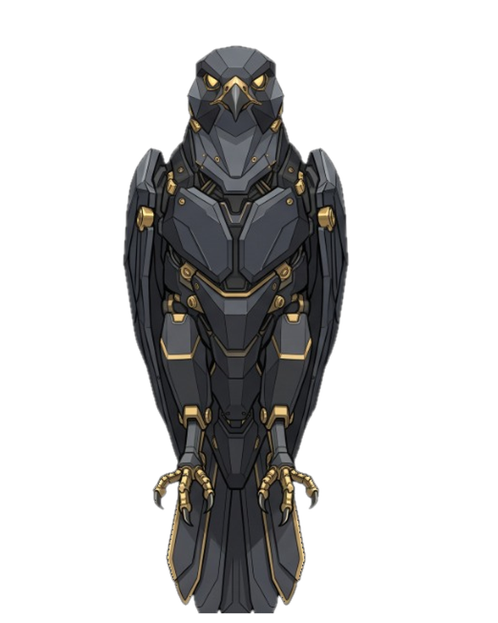 Sentinel 3D cybernetic falcon inspector stage